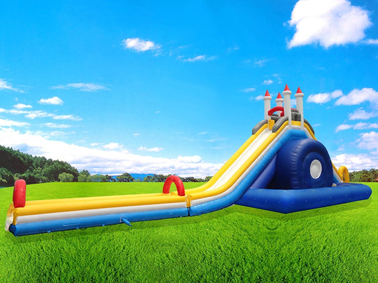 Giant Rainbow Castle Water Slide