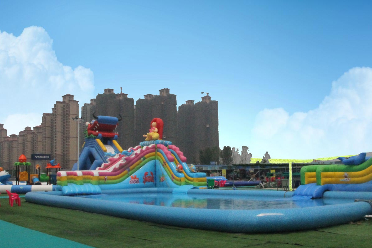 GP008 The Mermaid Inflatable Water Park with Pool Slide