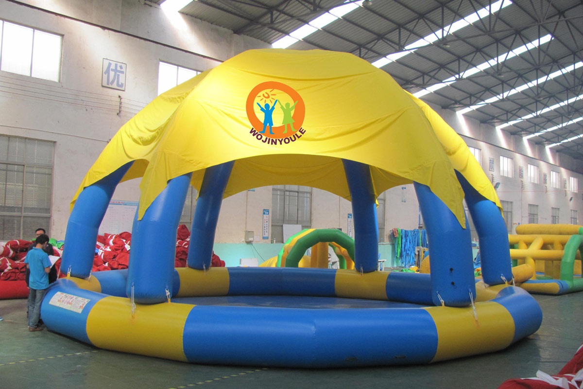 WP001 Outdoor Customized Round Inflatable pool with shed for commercial