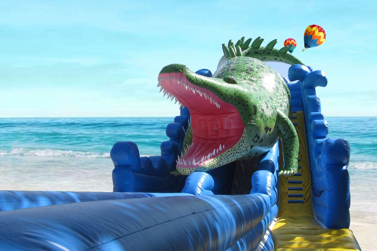 WW020 Crocodile Water Park Inflatable Water Slide