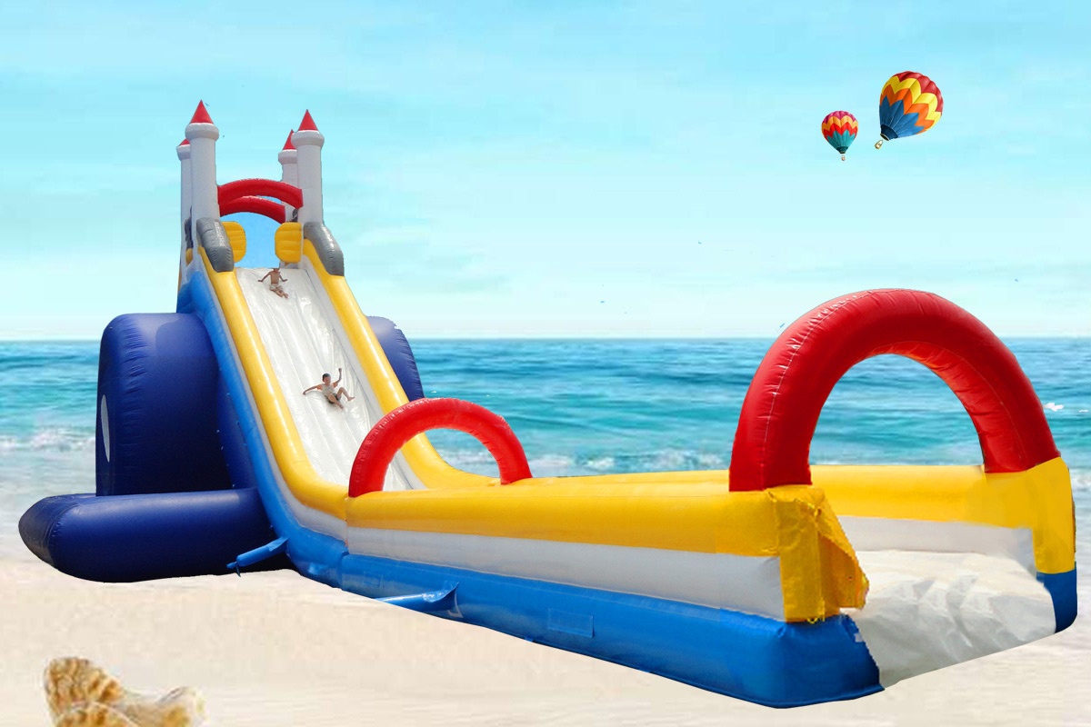 WW019 Outdoor Giant Long Inflatable Water Slide Castle Slide