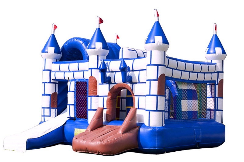 MC024 Multiplay Blue White Inflatable Bouncy Castle