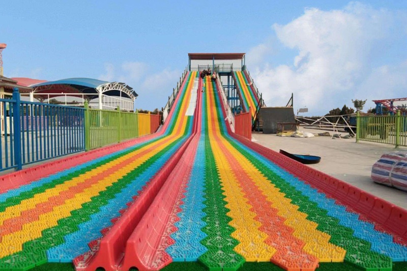 2019 NEW Rainbow dry snow slide for amusement park