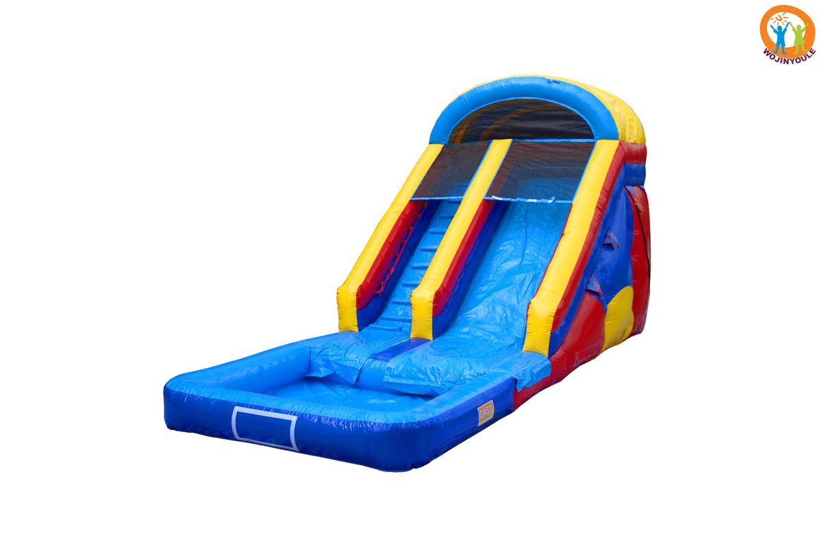 WW032 Outdoor Inflatable Water Slide with Pool backyard