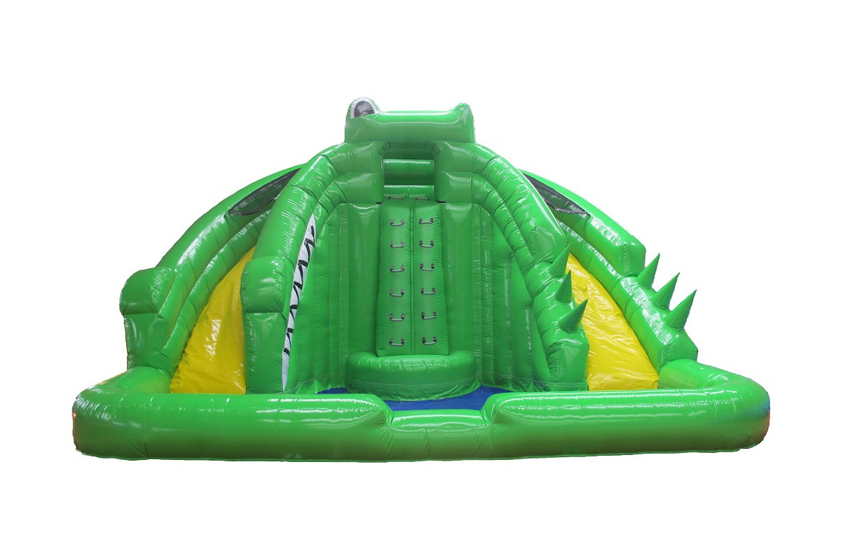 WW069 Family Kids Crocodile Inflatable Water Slide For Sale