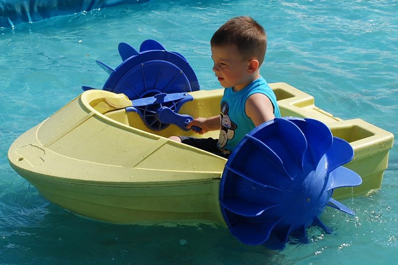 Kids hand paddle boat rides - fun for children