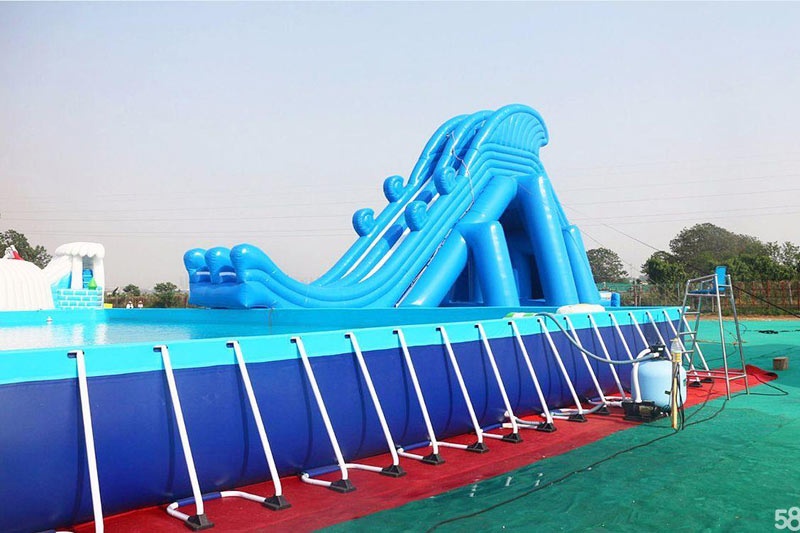 Outdoor Commercial Steel Framed Swimming Pools factory price