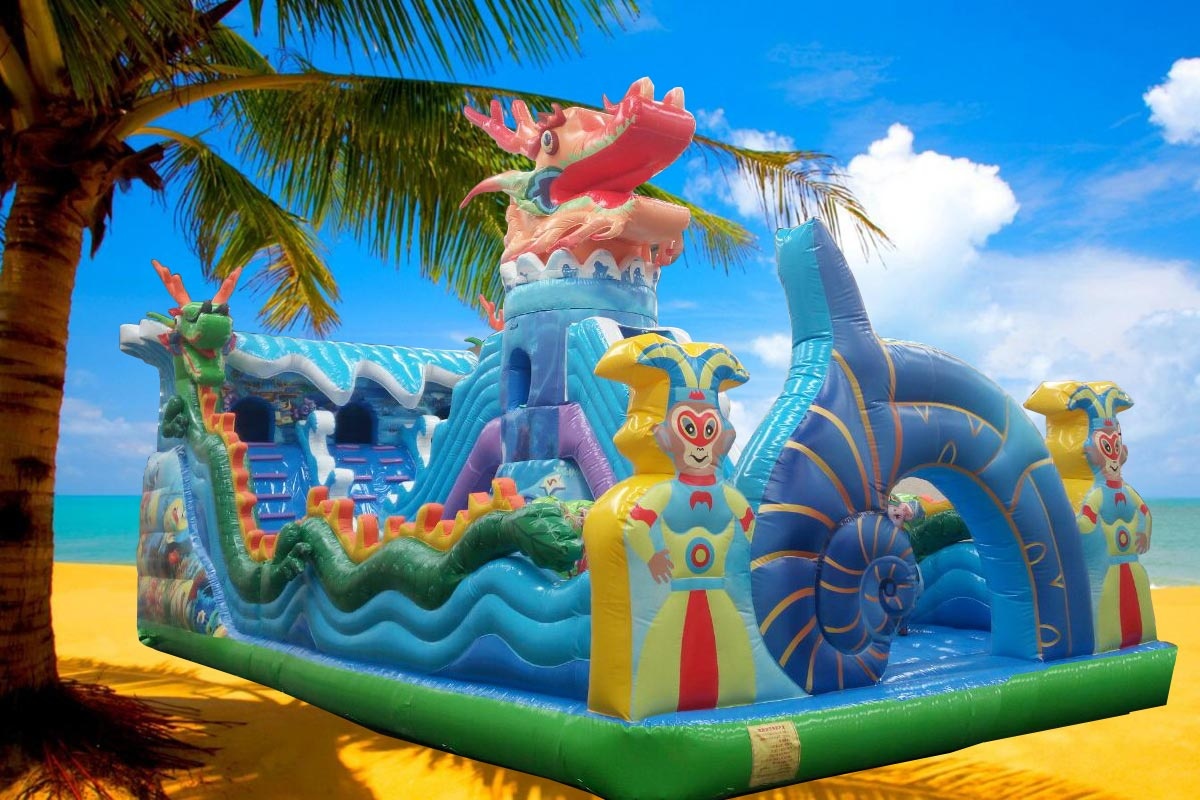 WJ022 Giant Dragon Park Fun City Inflatable Bouncy Castle