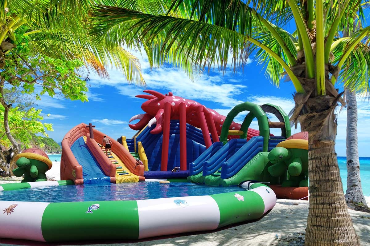 Lobster Inflatable Water Park with Slides