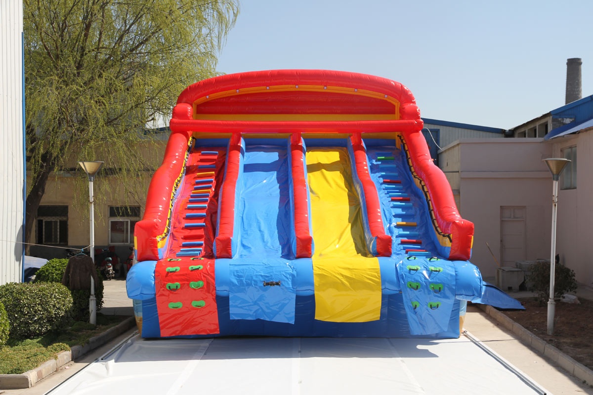 WW054 4-Lines Wave Inflatable Water Slide for Metal Frame Pools