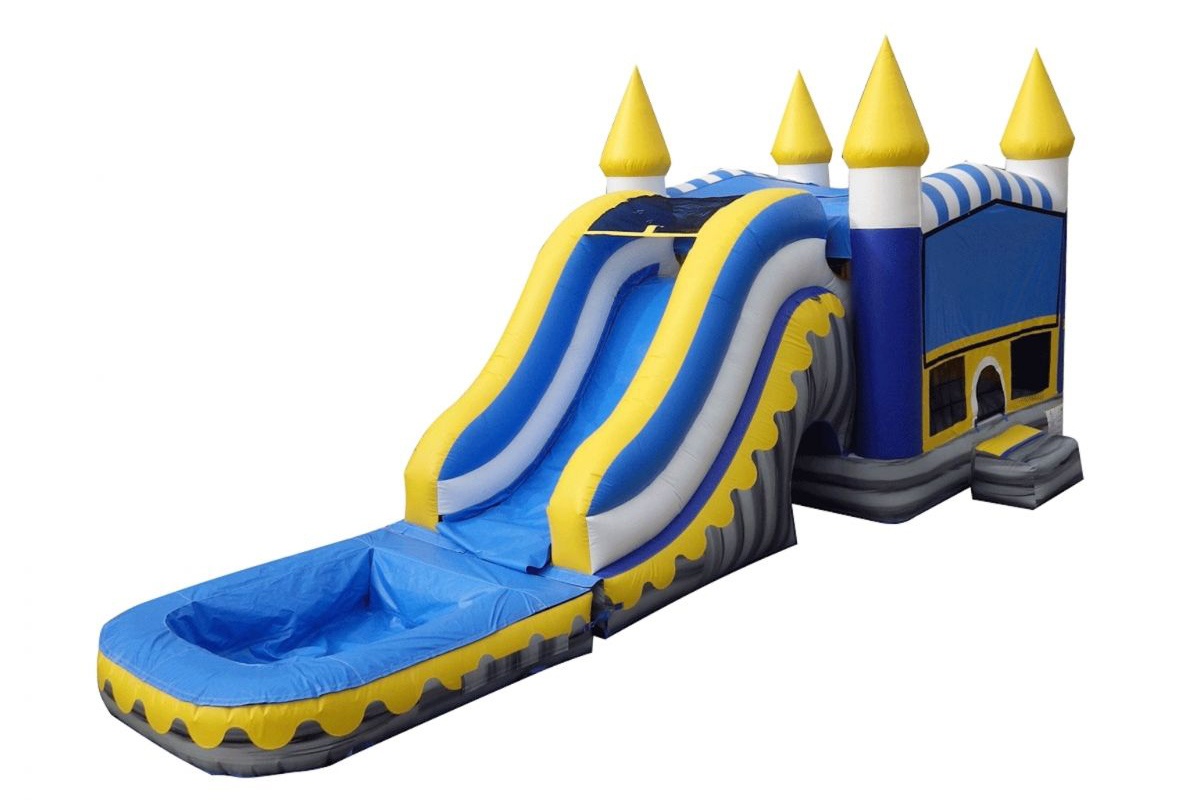 WB233 Royal Blue 5in1 Inflatable Wet Combo Bouncer Slide Pool