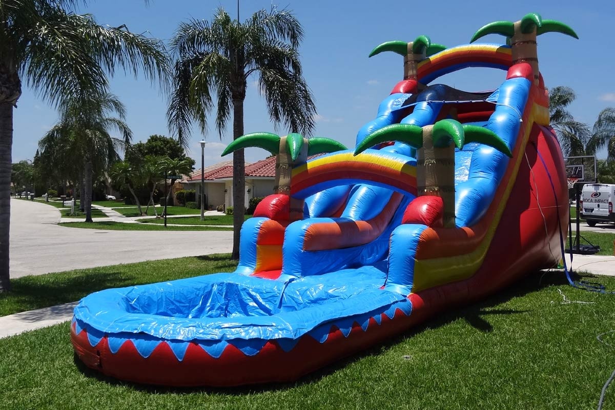 WW037 Fantasy Island 20ft Tall Inflatable Water Slide