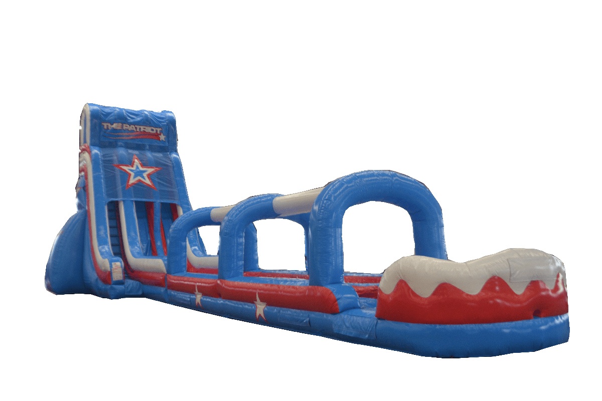 WW040 Captain America 30Ft Tall Dual Lane Inflatable Water Slide
