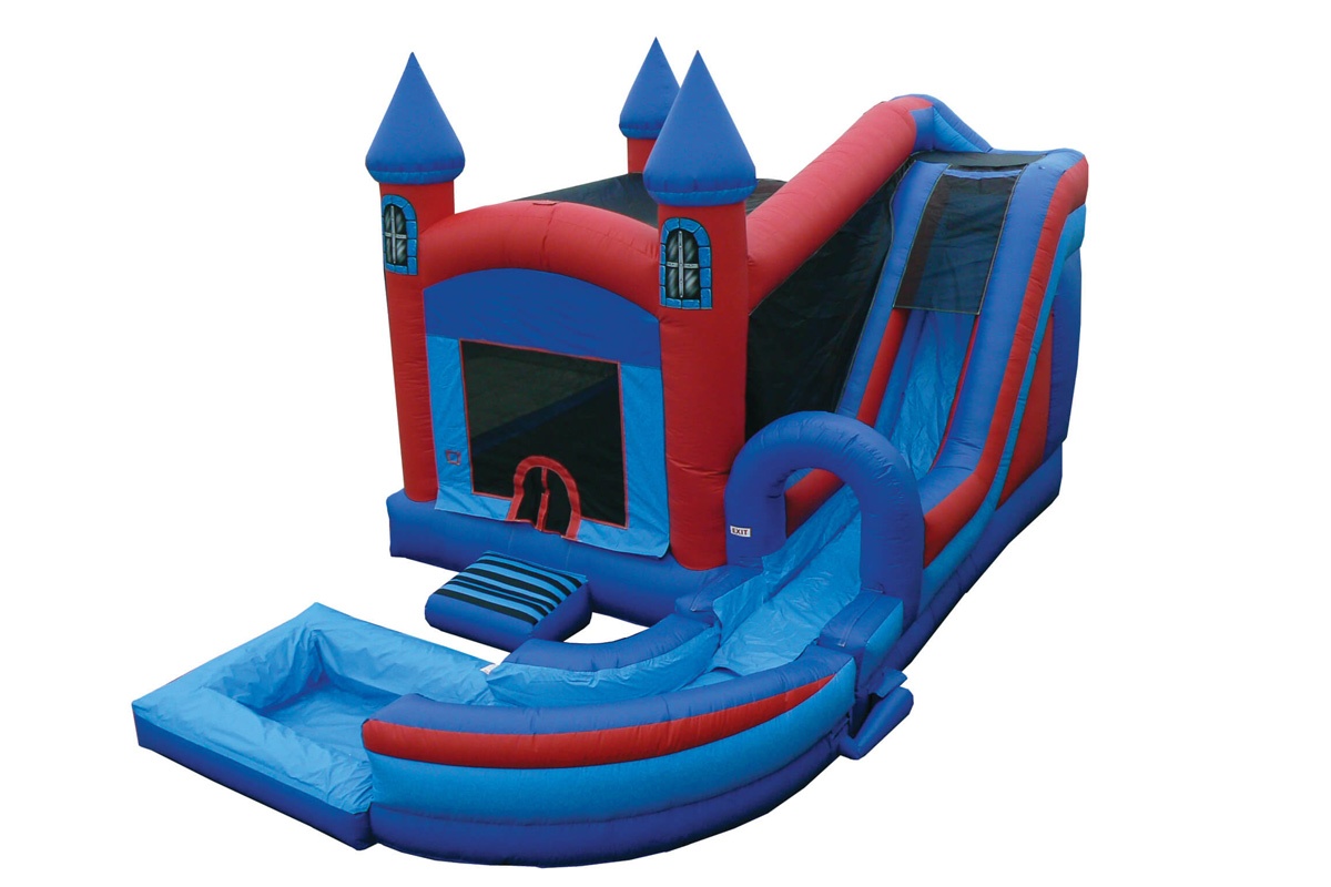 WB235 4in1 Knight's Inflatable Bouncer Wet Combo with Slide Pool