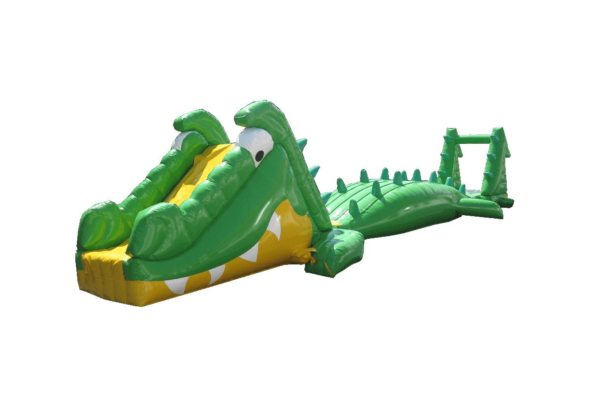 WW045 11m Crocodile Challenge Long Inflatable Slide Floating