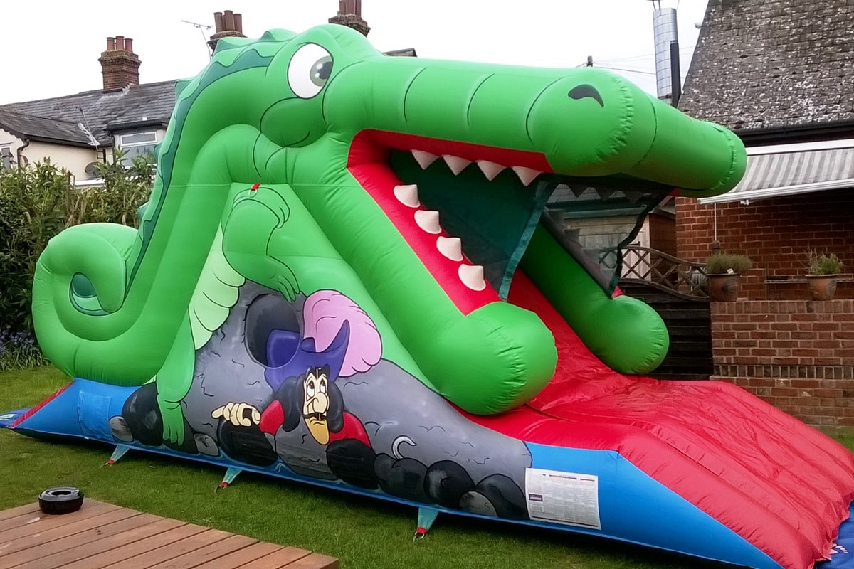 WW046 Peter Pan Themed Crocodile Inflatable Water Slide