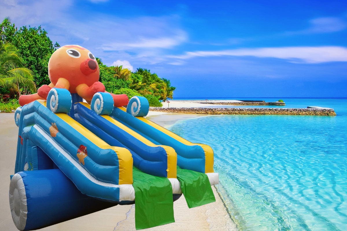 WW059 Large Octopus Inflatable Water Slide for Pools