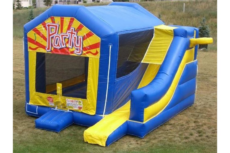 WJ131 Party 5-in-1 Small Inflatable Bounce House w/ Slide