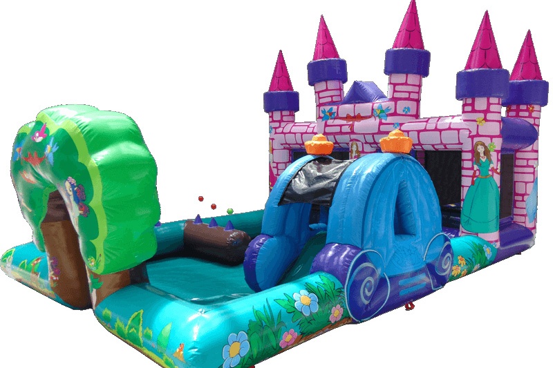 Princess Baby Inflatable Jumping Playzone with Bouncy Bed Ball Pool