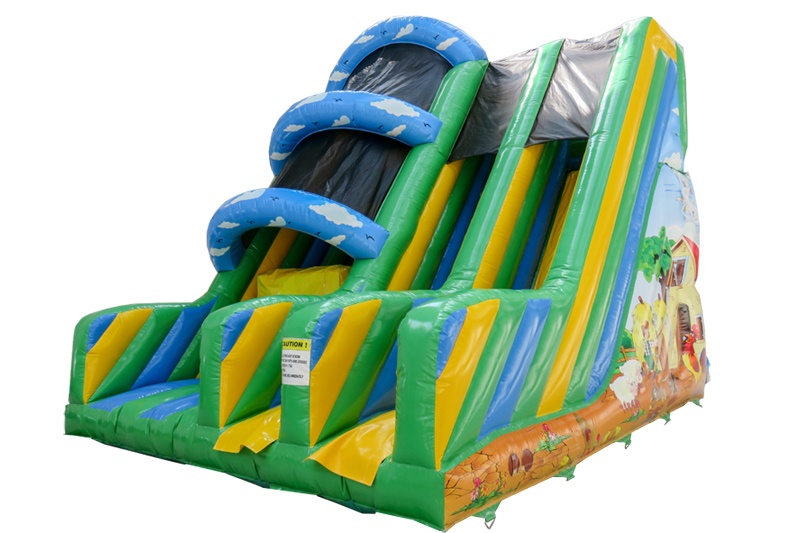 DS006 18ft Jump with Drop Inflatable Dry Slide
