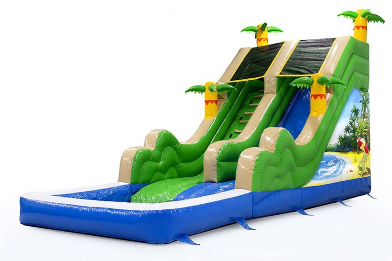 WS001 High Quality Beach Inflatable Water Slide with Pool