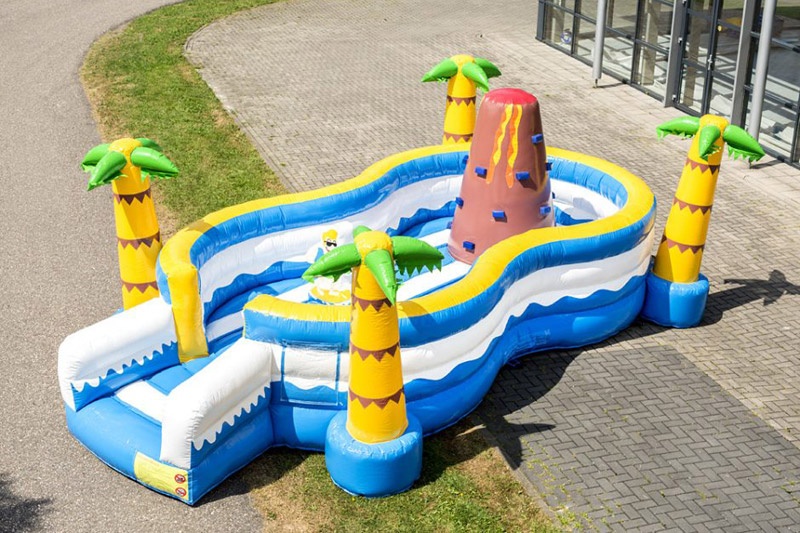 Play Island Beach Inflatable Bouncer Jumping Climbing Wall