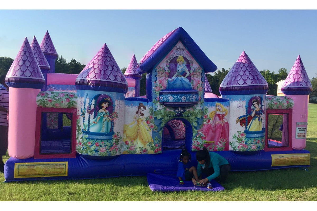 WJ074 Princess Palace Park Fun City Inflatable Castle Slide