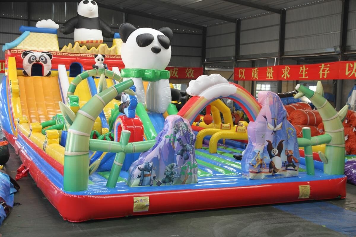WJ017 The Kung Fu Panda Park Fun City Inflatable Bouncy Castle