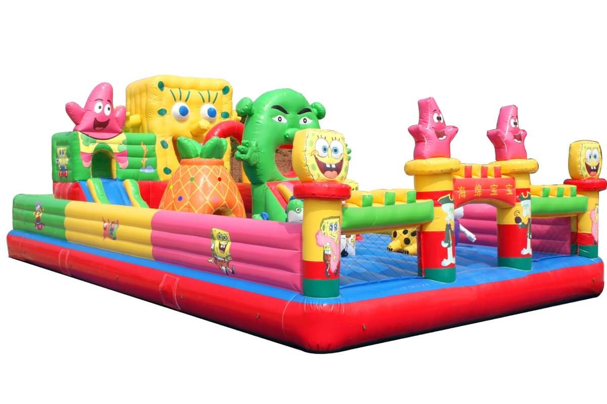 WJ026 Sponge Bob Park Fun City inflatable bounce castle