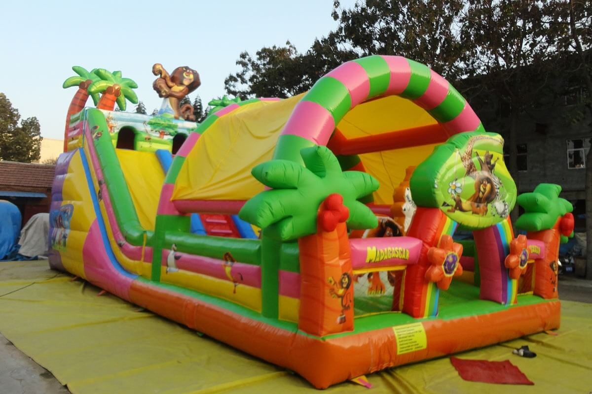 WJ010 Madagascar Park Fun City Inflatable Bouncy Castle