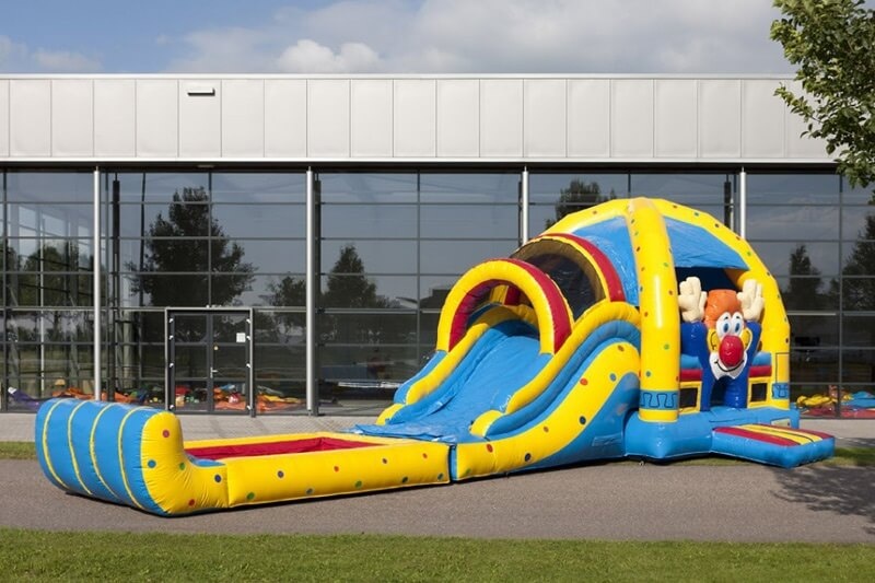 MC039 Multiplay Clown Inflatable Wet Combo Bouncer Castle Dry Slide Pool