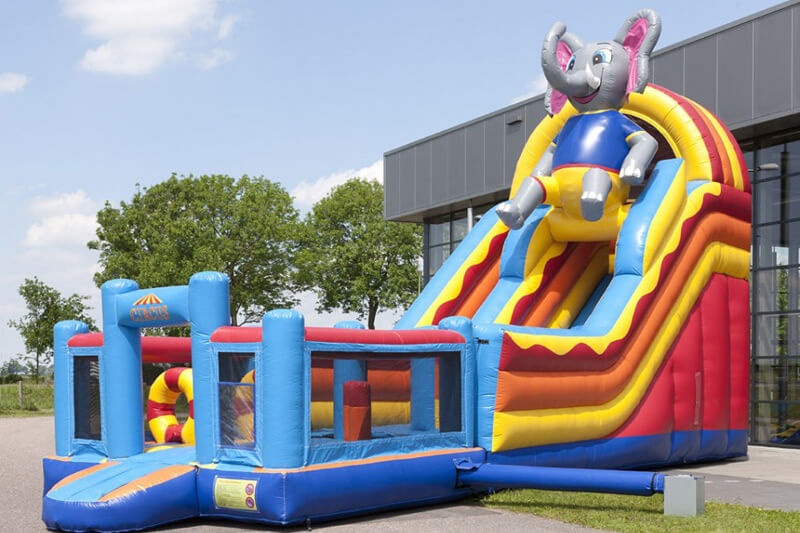 MC088 Elephant Inflatable Slide and Multiplay Jumping Castle