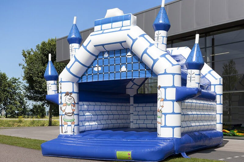 MC022 Camelot Blue White Inflatable Bounce House