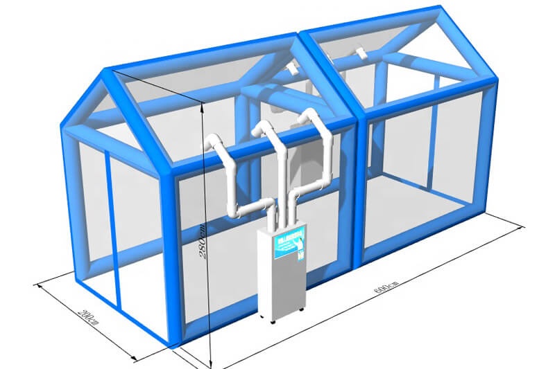 IT018 outdoor PVC mobile inflatable misting tunnel disinfection tent