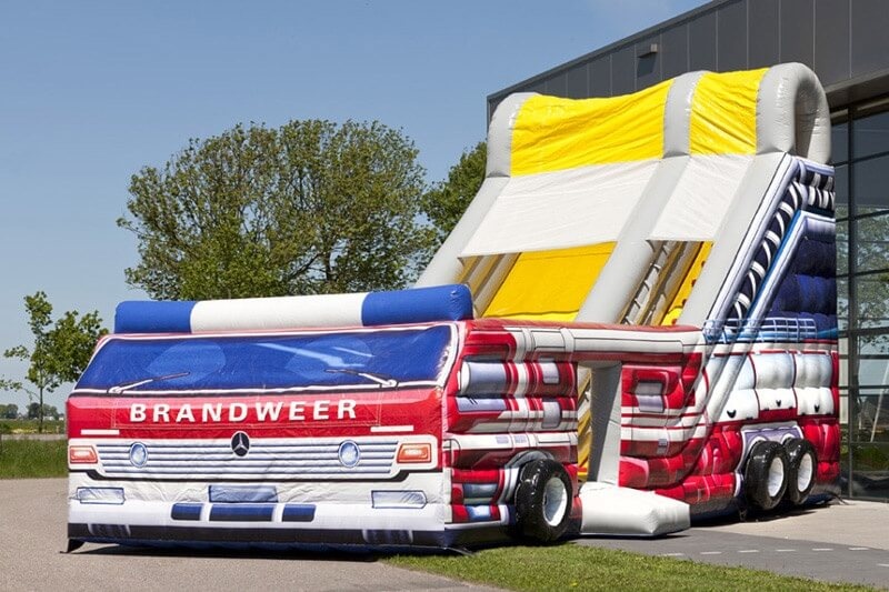 WJ075 Large Firetruck inflatable Bouncer Castle Jumping House slide