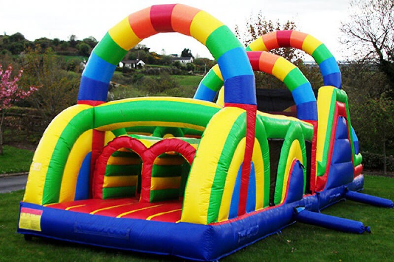 OC052 Rainbow 42' Inflatable Obstacle Course Races