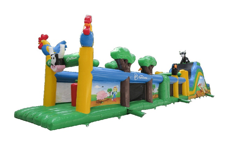 OC073 27m Farm Theme Inflatable Obstacle Courses