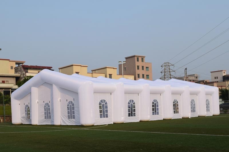 IT026 Inflatable Wedding Tent White Party Event Tent Shelter with Colorful LED Lighting