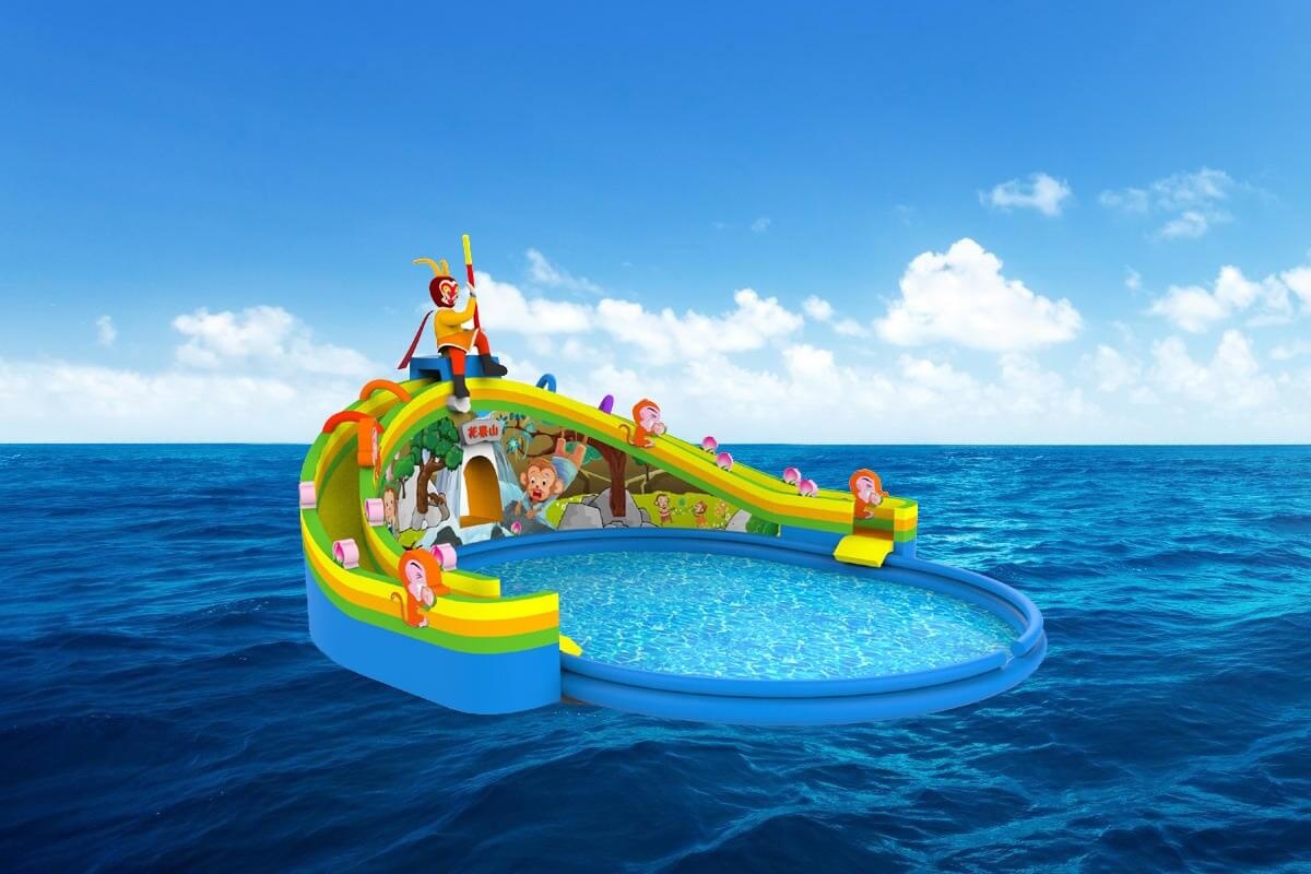 GP013 Journey to the West Inflatable Water Park with Pool Slide