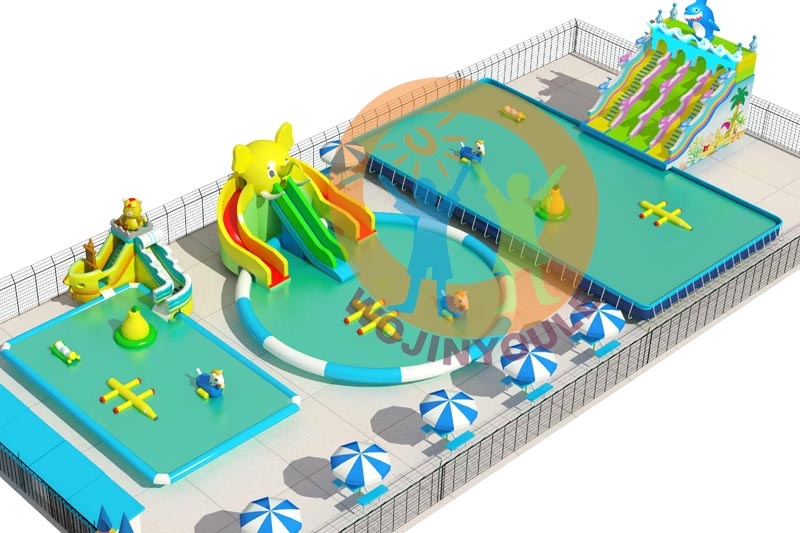 WPK012 Factory Price Commercial Customized Mobile Ground Inflatable Water Park Design