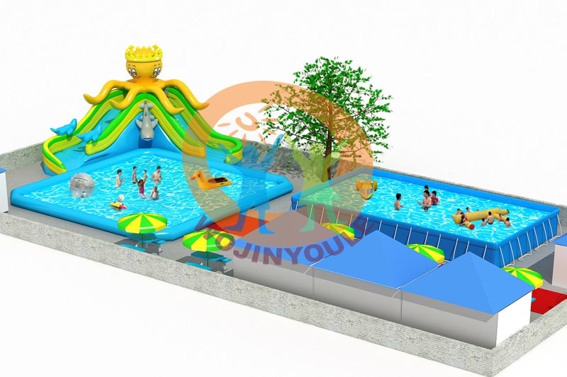 WPK013 Factory Price Commercial Customized Mobile Ground Inflatable Water Park Design