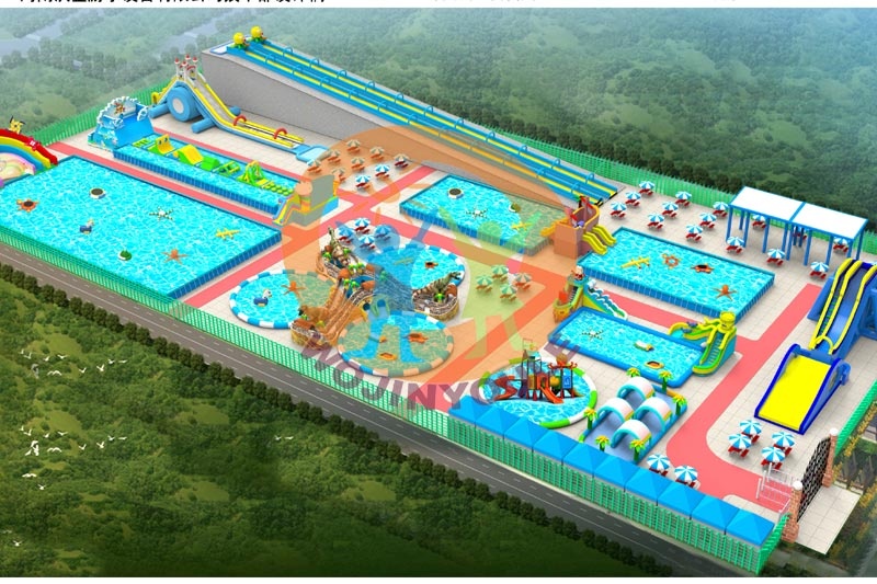 WPK016 Factory Price Commercial Customized Mobile Ground Inflatable Water Park Design
