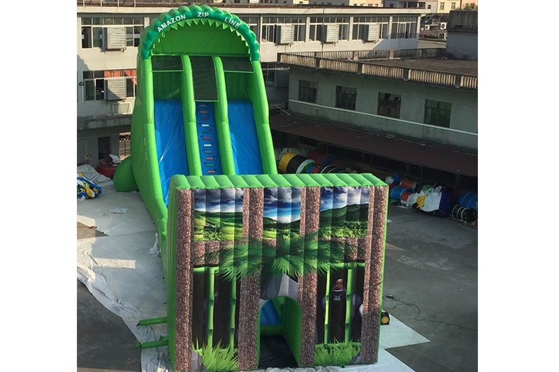 ZP007 Giant Portable Mobile Outdoor Inflatable Zip Line Falls