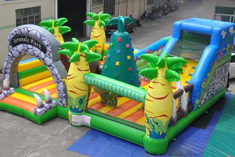 WJ158 Jurassic Park Fun City Inflatable Bouncer Castle Slide