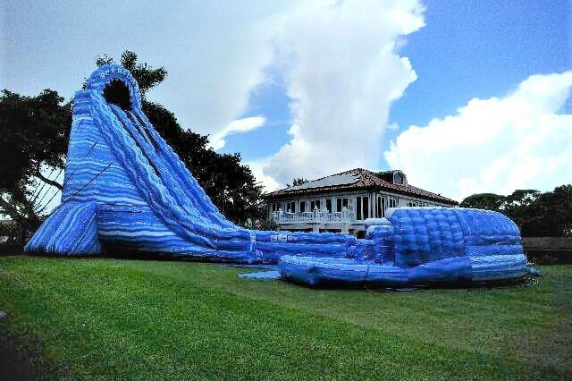 WS017 Hurricane 40ft Tall Dual Lane Inflatable Water Slide