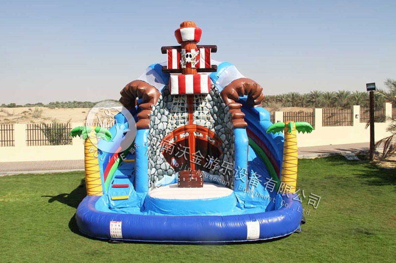 WS033 Pirates of the Caribbean Inflatable Water Slide with Pool Set