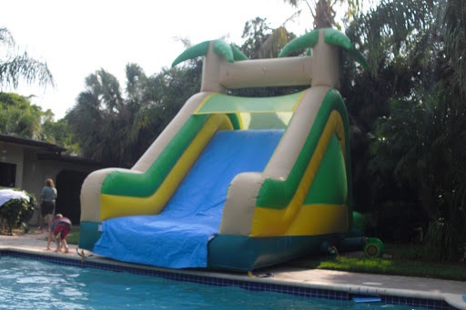 WS044 Palm Inflatable Water Slide backyard Pool