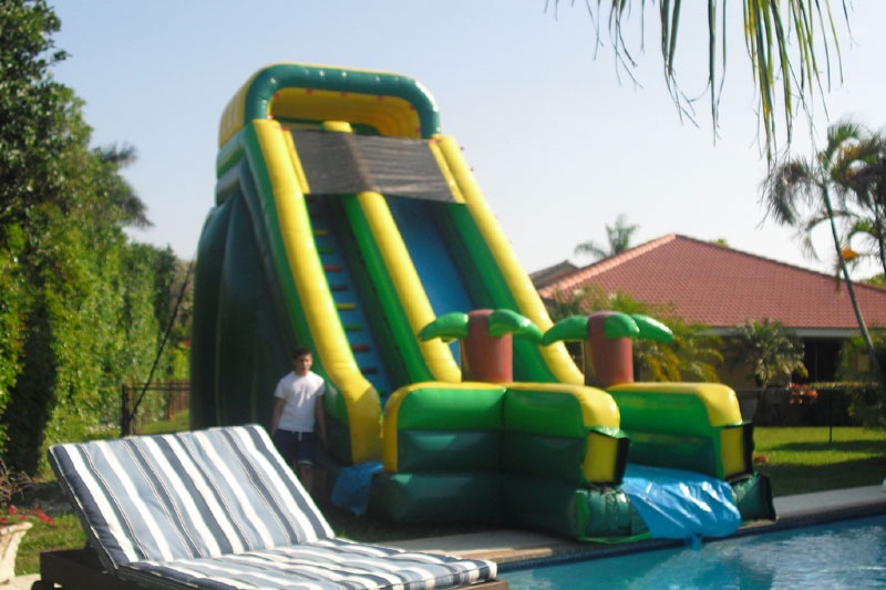 WS051 Palm Beach Inflatable Water Slide into your Pool