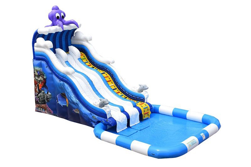 WS008 Octopus Giant Inflatable Water Slide and Pool
