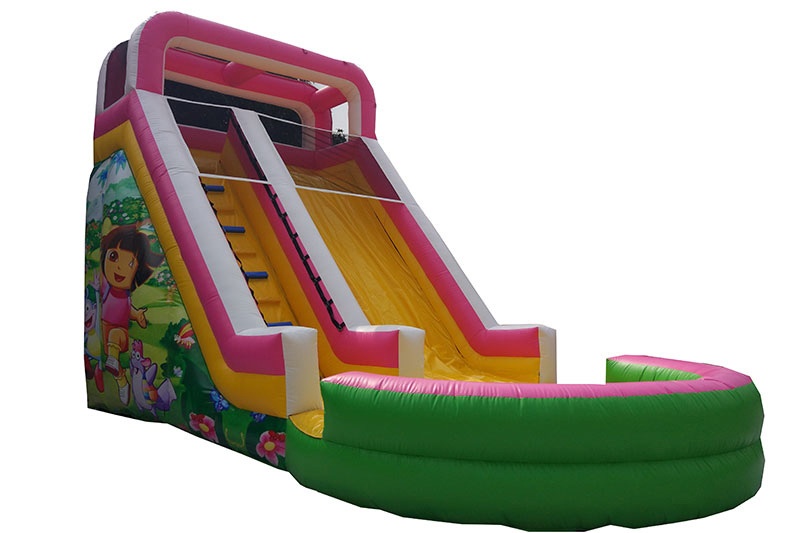 WS007 Kids inflatable water slide with pool for back yard